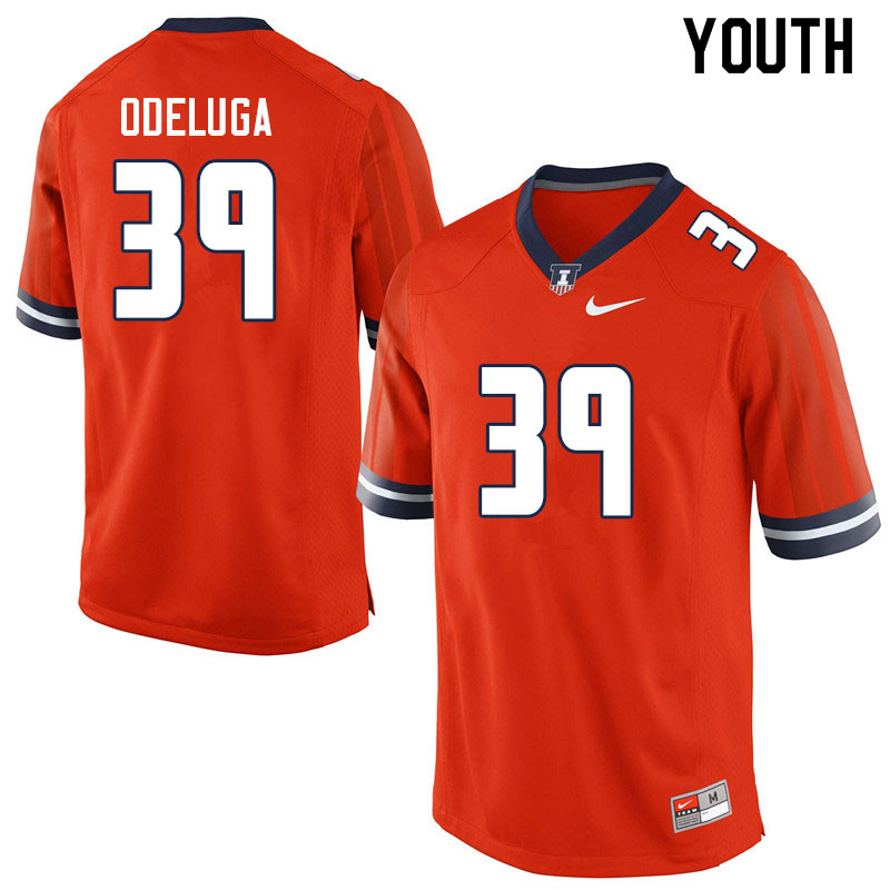 Youth #39 Kenenna Odeluga Illinois Fighting Illini College Football Jerseys Sale-Orange